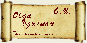 Olga Ugrinov vizit kartica